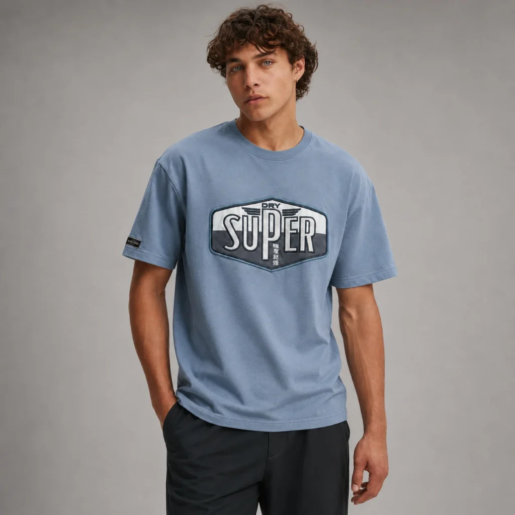 Superdry Powder Blue Applique T-Shirt