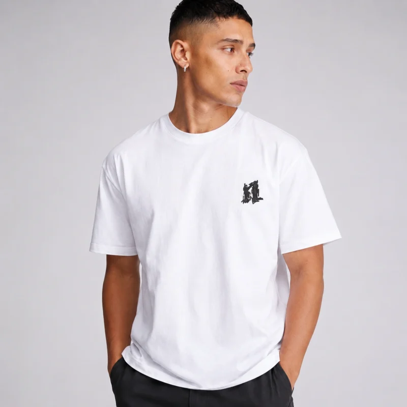 Karl Lagerfeld White Graphic Regular Fit T-Shirt