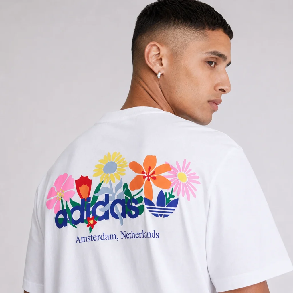 ADIDAS TEE AMSTERDAM UNISEX – Print T-shirt – white
